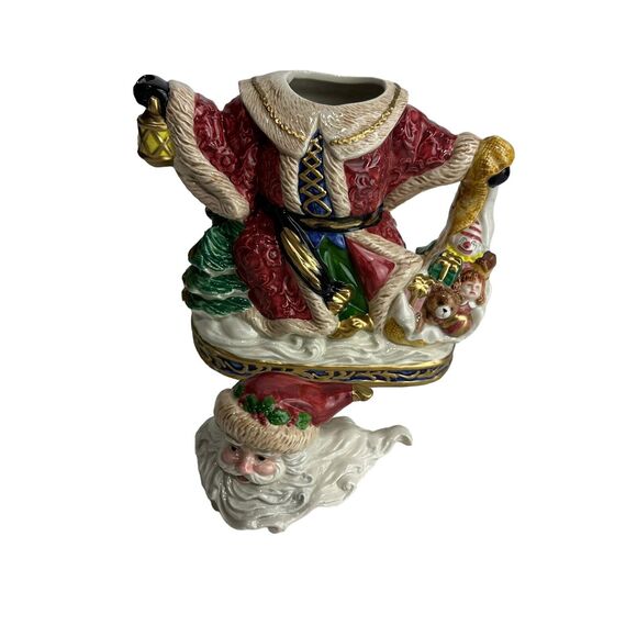 Fitz & Floyd Omnibus Collection1994 Renaissance Santa 2.25 Qt Christmas Pitcher - Picture 5 of 14
